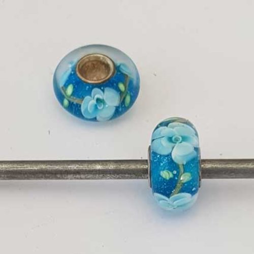 Perle n°1173 compatible style pandora grand trou pour maille serpent
