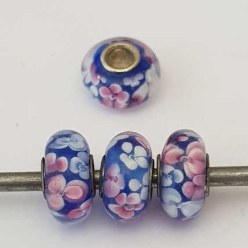Perle n°1175 compatible style pandora grand trou pour maille serpent