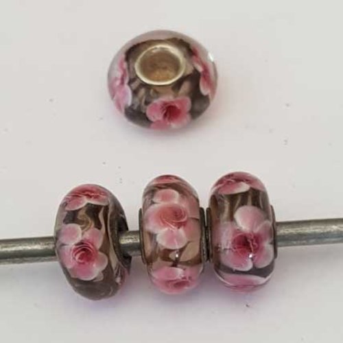 Perle n°1176 compatible style pandora grand trou pour maille serpent