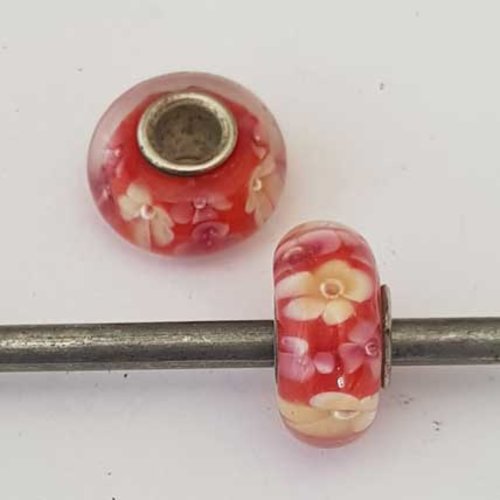 Perle n°1177 compatible style pandora grand trou pour maille serpent