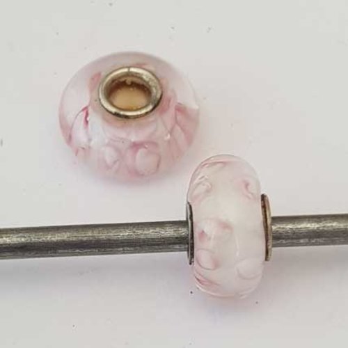 Perle n°1181 compatible style pandora grand trou pour maille serpent