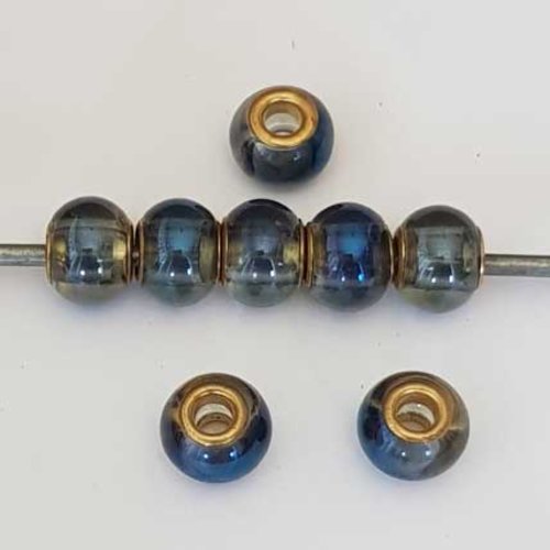 Perle n°1185 compatible style pandora grand trou pour maille serpent