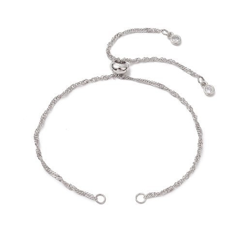 Support bracelet coulissant acier inoxydable chaine n°06