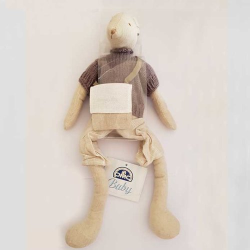 Doudou à broder souris garçon dmc