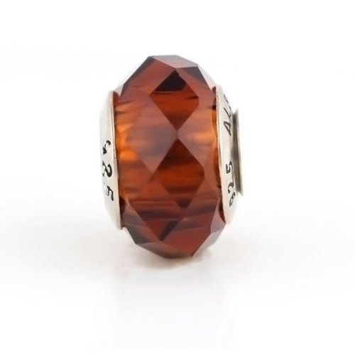 Perle n°0371 compatible style pandora grand trou pour maille serpent