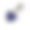 Pendentif 0075 cœur strass bleu
