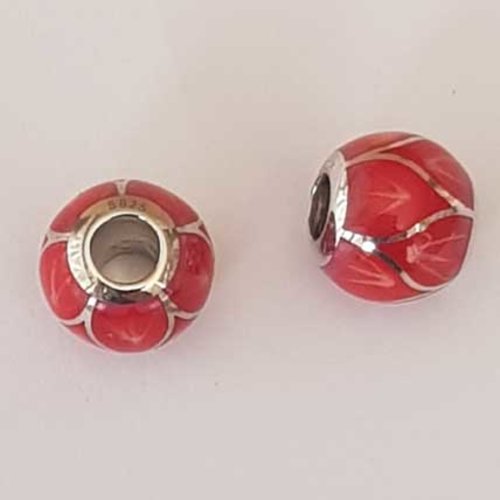 Perle n°1189 compatible style pandora grand trou pour maille serpent