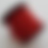 Chaîne de perles synthétiques rondes en abs rouge au mètre