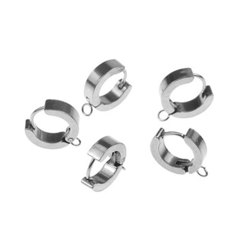 1 support boucle d'oreille créole huggie en acier inoxydable n°04