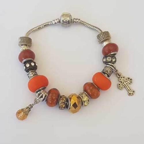 Bracelet n°27 clip serpent européen 20 cm fermoir clip love