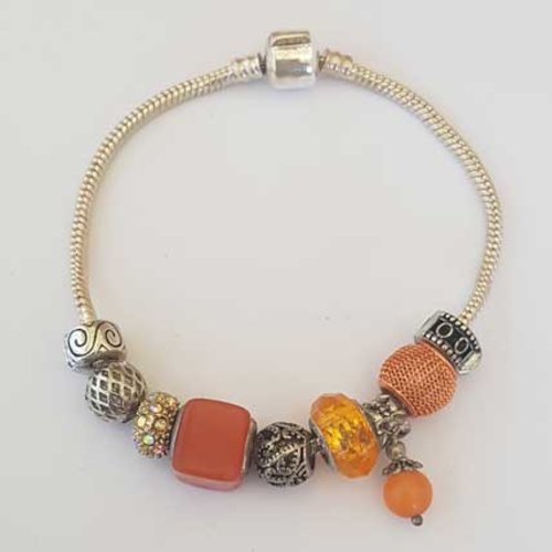 Bracelet n°31 clip serpent européen 22 cm fermoir clip
