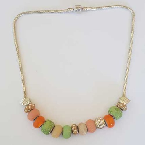 Collier n°27 clip serpent européen 45 cm fermoir clip collier style pandora