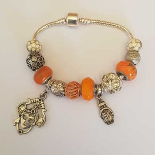 Bracelet n°34 clip serpent européen 19 cm fermoir clip