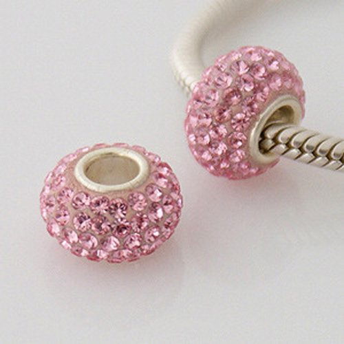 Perle n°0517 compatible style pandora grand trou pour maille serpent