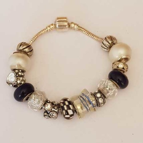 Bracelet n°41 clip serpent européen 19 cm fermoir clip
