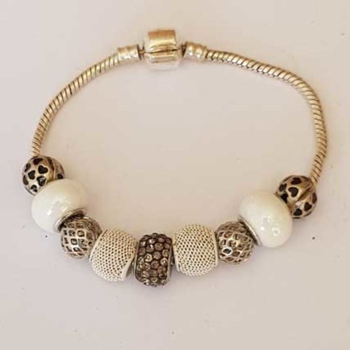 Bracelet n°42 clip serpent européen 19 cm fermoir clip