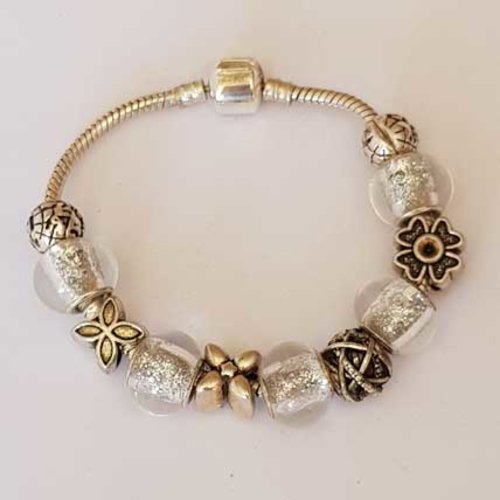 Bracelet n°43 clip serpent européen 19 cm fermoir clip