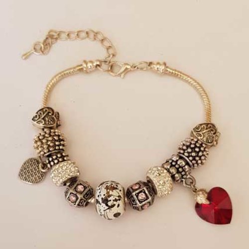 Bracelet n°09 mousqueton serpent européen 19 cm