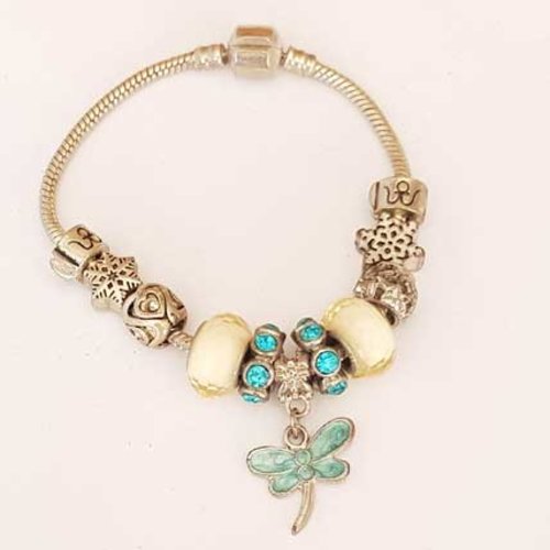 Bracelet n°45 clip serpent européen 19 cm fermoir clip