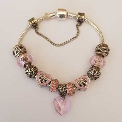 Bracelet n°50 clip serpent européen 21 cm fermoir clip