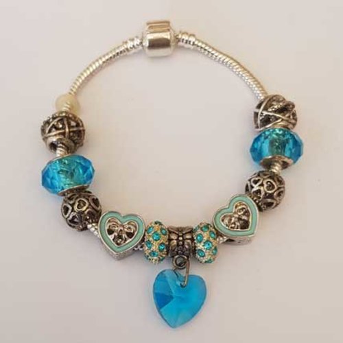 Bracelet n°54 clip serpent européen 19 cm fermoir clip