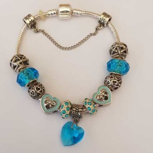 Bracelet n°55 clip serpent européen 21 cm fermoir clip