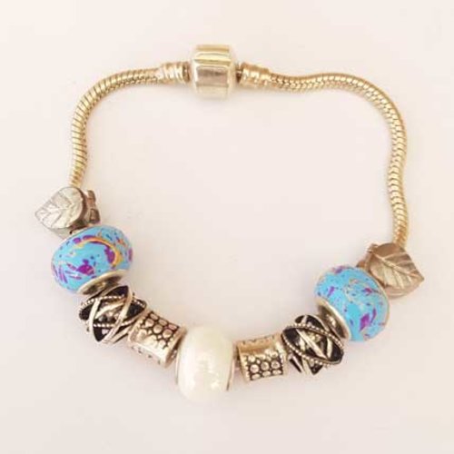Bracelet n°56 clip serpent européen 20 cm fermoir clip