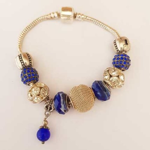 Bracelet n°57 clip serpent européen 19 cm fermoir clip