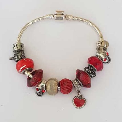 Bracelet n°60 clip serpent européen 20 cm fermoir clip