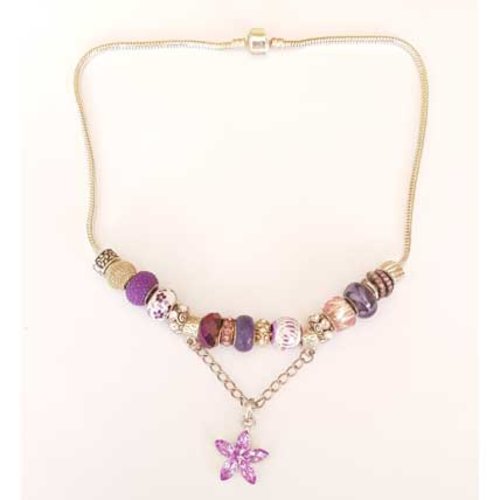 Collier n°32 clip serpent européen 46 cm fermoir clip collier style pandora