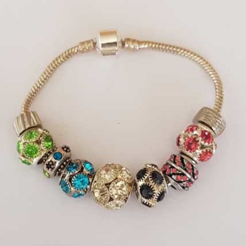 Bracelet n°68 clip serpent européen 19 cm fermoir clip