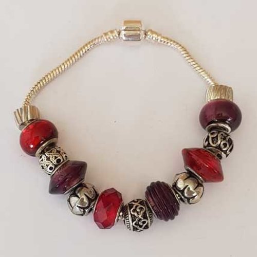 Bracelet n°69 clip serpent européen 21 cm fermoir clip