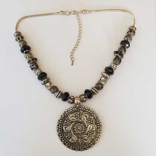 Collier n°05 serpent européen 44 cm fermoir mousqueton collier style pandora