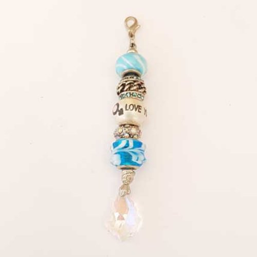 Pendentif n°09 tige serpent européen avec mousqueton