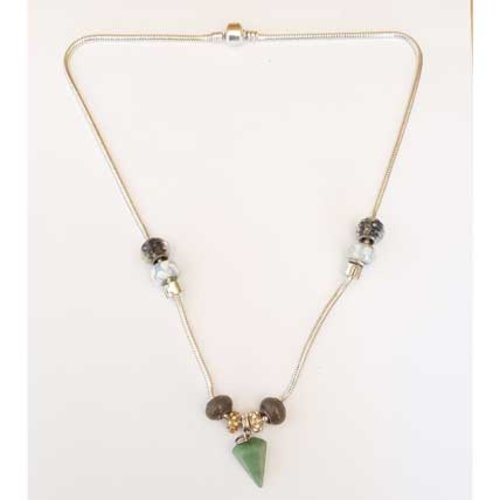 Collier n°42 clip serpent européen 57 cm fermoir clip collier style pandora