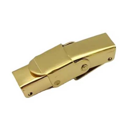 Fermoir clip griffe pour cuir 05 mm de large acier inoxydable doré