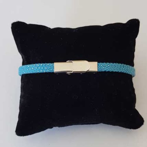 Bracelet 05 mm ajustable au poignet lanière doublé cuir n°26
