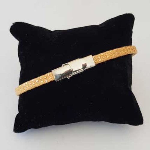 Bracelet 05 mm ajustable au poignet lanière doublé cuir n°29