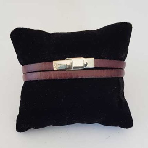 Bracelet 05 mm ajustable au poignet cuir n°40