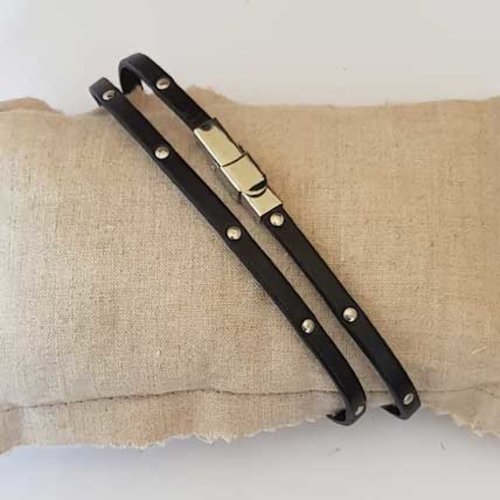 Bracelet 05 mm ajustable au poignet cuir n°49
