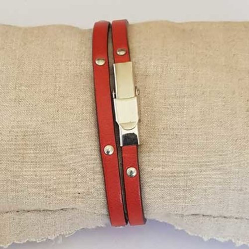 Bracelet 05 mm ajustable au poignet cuir n°51