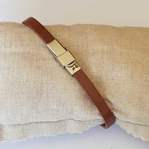 Bracelet 06 mm ajustable au poignet cuir n°60
