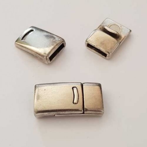 Fermoir aimanté zamak pour cuir 10 mm cuir plat