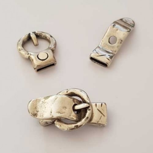 Fermoir aimanté zamak pour cuir 10 mm cuir plat