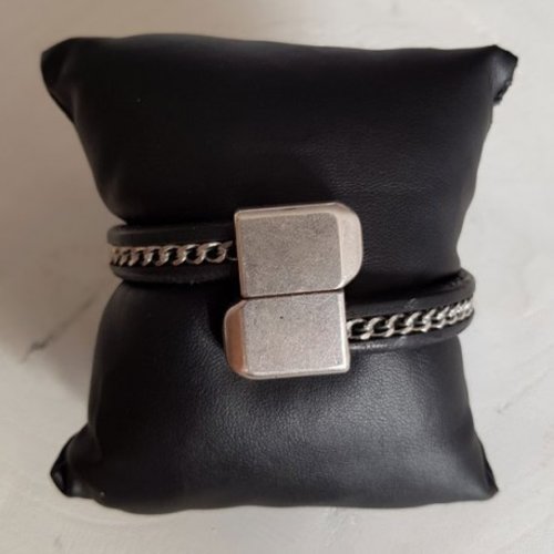 Fermoir aimanté zamak pour cuir 10 mm régaliz