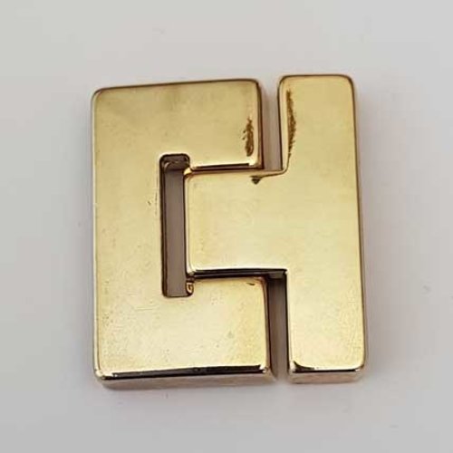 Fermoir aimanté zamak pour cuir 38 mm doré cuir plat