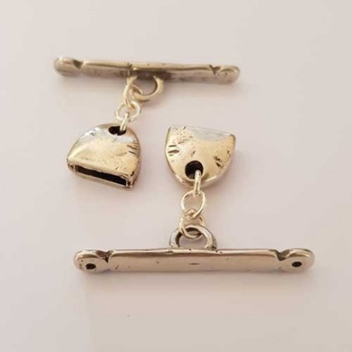 Fermoir attache et barre zamak pour cuir 13 mm