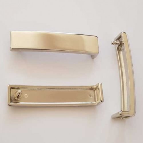 Fermoir plaque zamak pour cuir 10 mm