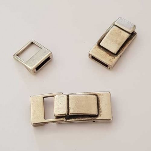 Fermoir poussoir zamak pour cuir 10 mm cuir plat