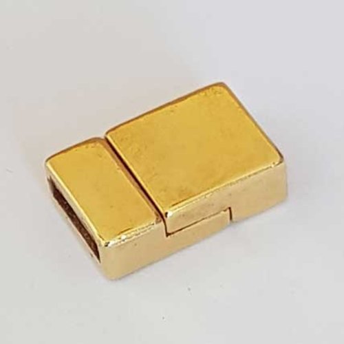 Fermoir aimanté zamak pour cuir 10 mm doré